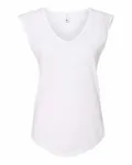 Women's Festival Sleeveless Deep V-Neck T-Shirt WHITE