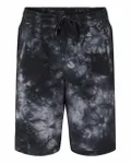 Tie-Dyed Fleece Shorts Tie Dye Black