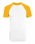 Augusta Sportswear Adult Short-Sleeve Baseball Jersey White/ Gold