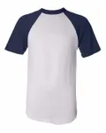 Augusta Sportswear Adult Short-Sleeve Baseball Jersey White/ Navy