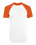 Augusta Sportswear Adult Short-Sleeve Baseball Jersey White/ Orange