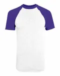 Augusta Sportswear Adult Short-Sleeve Baseball Jersey White/ Purple