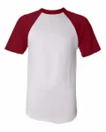 Augusta Sportswear Adult Short-Sleeve Baseball Jersey White/ Red