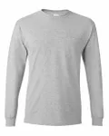 Hanes Men's Authentic-T Long-Sleeve Pocket T-Shirt Light Steel
