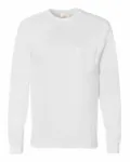 Hanes Men's Authentic-T Long-Sleeve Pocket T-Shirt WHITE