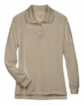 Harriton Ladies' Advantage Snag Protection Plus Long-Sleeve Tactical Polo Desert Khaki