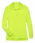 Harriton Ladies' Advantage Snag Protection Plus Long-Sleeve Tactical Polo SAFETY YELLOW