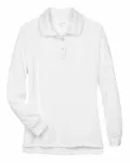 Harriton Ladies' Advantage Snag Protection Plus Long-Sleeve Tactical Polo WHITE