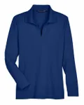 Devon & Jones CrownLux Performance Ladies' Plaited Long Sleeve Polo TRUE ROYAL