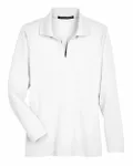 Devon & Jones CrownLux Performance Ladies' Plaited Long Sleeve Polo WHITE