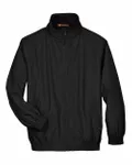Harriton Adult Fleece-Lined Nylon Jacket Black/ Black