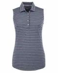 Puma Golf Ladies' Rotation Stripe Sleeveless Polo PEACOAT