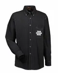 Harriton Men's 6.5 oz. Long-Sleeve Denim Shirt WASHED BLACK