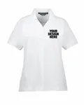 Devon & Jones Ladies' Pima Piqu Y-Collar Polo WHITE