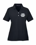 Devon & Jones Ladies' Pima Piqu Y-Collar Polo BLACK