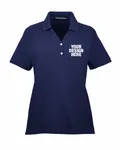 Devon & Jones Ladies' Pima Piqu Y-Collar Polo Navy