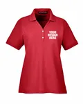 Devon & Jones Ladies' Pima Piqu Y-Collar Polo RED