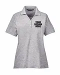 Devon & Jones Ladies' Pima Piqu Y-Collar Polo GREY HEATHER