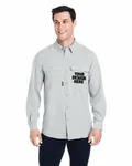 Dri Duck Men's Crossroad Woven Shirt Grey