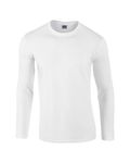 Gildan Adult Softstyle Long-Sleeve T-Shirt WHITE