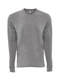 Next Level Apparel Unisex Sueded Long-Sleeve Crew Dark Hthr Gray
