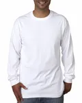 Bayside Adult Long-Sleeve T-Shirt WHITE