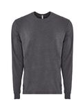 Next Level Apparel Unisex Sueded Long-Sleeve Crew Heather Metal