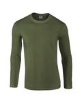 Gildan Adult Softstyle Long-Sleeve T-Shirt Military Green