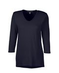 Devon & Jones Ladies' Perfect Fit Bracelet-Length V-Neck Top BLACK
