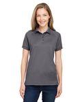 Harriton Ladies' Charge Snag and Soil Protect Polo Dark Charcoal
