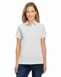 Harriton Ladies' Charge Snag and Soil Protect Polo WHITE