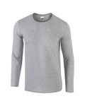 Gildan Adult Softstyle Long-Sleeve T-Shirt Rs Sport Grey