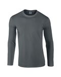 Gildan Adult Softstyle Long-Sleeve T-Shirt Charcoal