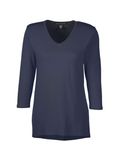 Devon & Jones Ladies' Perfect Fit Bracelet-Length V-Neck Top Navy