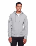 Team 365 Men's Zone HydroSport Heavyweight Full-Zip Hooded Sweatshirt Athletic Heather