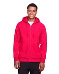 Team 365 Men's Zone HydroSport Heavyweight Full-Zip Hooded Sweatshirt SPORT RED