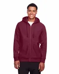 Team 365 Men's Zone HydroSport Heavyweight Full-Zip Hooded Sweatshirt Sp Dark Maroon