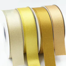 Gold/Silver Purl Double Face Satin Ribbon - Custom Flying Discs
