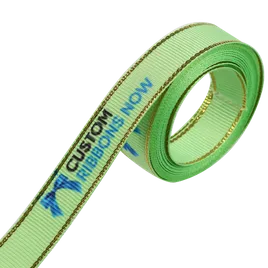 Metallic Edge Grosgrain Ribbon - Custom Flying Discs