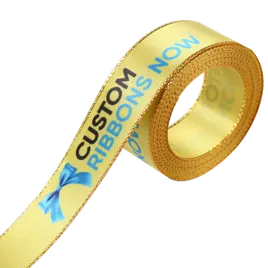 Metallic Edge Satin Ribbon - Custom Flying Discs