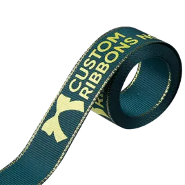 Metallic Edge Grosgrain Ribbon - Custom Flying Discs