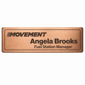 Engraved Metal Name Badges - Custom Flying Discs