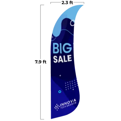 2.3 ft x 7.9 ft - Custom Flying Discs