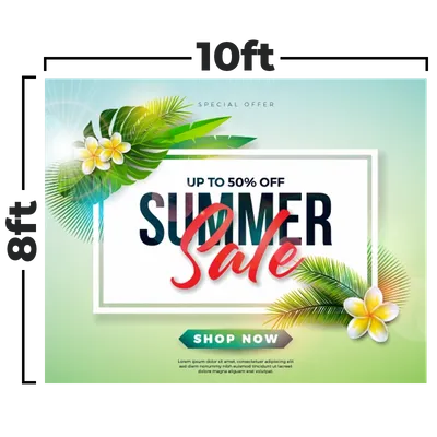 10 x 8 ft - Custom Flying Discs