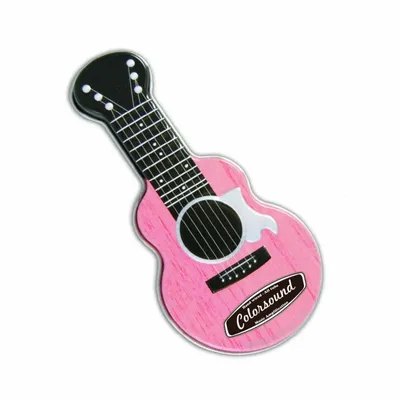 Pink Acoustic Guitar Shaped Mint Tin - Custom Flying Discs