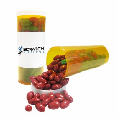 Small Promo Pill Bottles-Chocolate Sunflower Seeds - Custom Flying Discs
