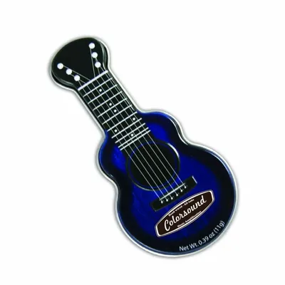 Blue Acoustic Guitar Shaped Mint Tin - Custom Flying Discs