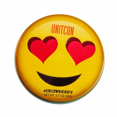 Heart Eyes Emojy Tin with Strawberry Mints - Custom Flying Discs