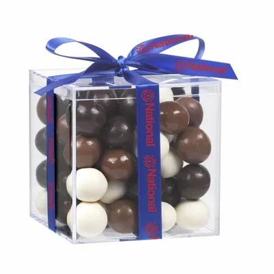 Cube Acrylic Gift Jars - Malt Balls - Custom Flying Discs