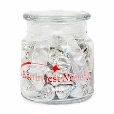 22oz. Glass Jar - Hershey's Chocolate Kisses - Custom Flying Discs